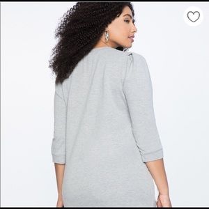 ELOQUII Fringe Sweat Shirt Dress, Size 18/20